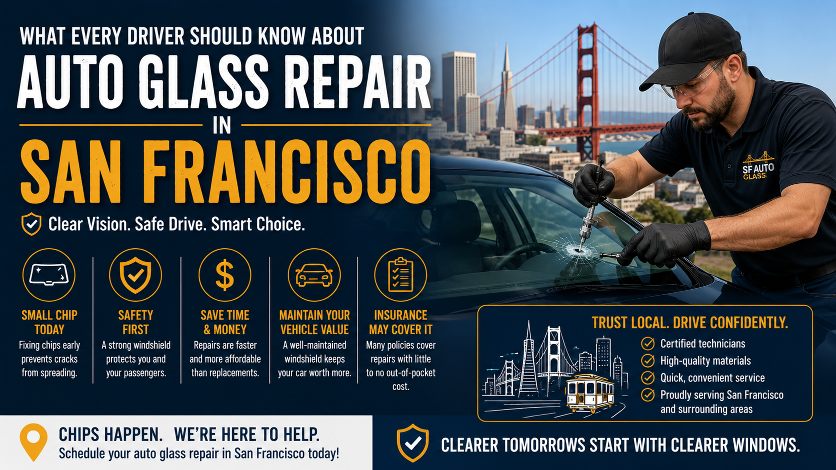 What Every Driver Should Know About Auto Glass Repair in San Francisco
